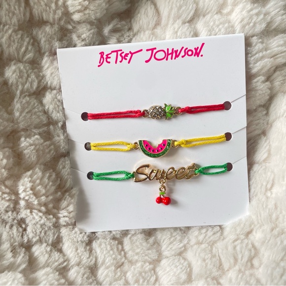 Betsey Johnson Set of Three Fruit Edition Bracelets NWT - Picture 6 of 9